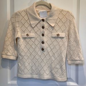 Zimmermann NWT MATCHMAKER POINTELLE POLO TOP IN 0P